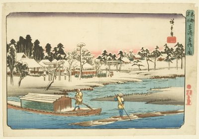Clear Weather after Snow at Massaki by Ando or Utagawa Hiroshige