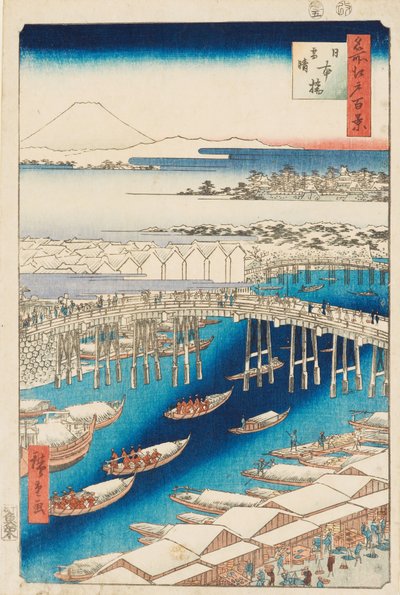 Clearing After Snow at Nihonbashi Bridge by Ando or Utagawa Hiroshige