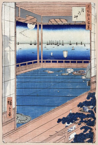 Moonlight (One Hundred Famous Views Of Edo) by Ando or Utagawa Hiroshige