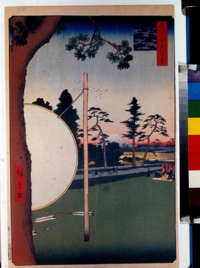 The Horse Track at Takata, One Hundred Famous Views of Edo by Ando or Utagawa Hiroshige