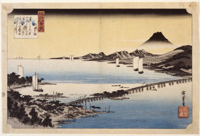 Evening Glow At Seta by Ando or Utagawa Hiroshige