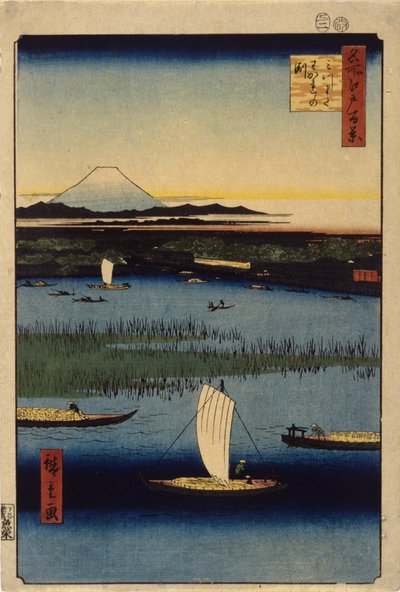 Farewell Channels At Mitsumata by Ando or Utagawa Hiroshige