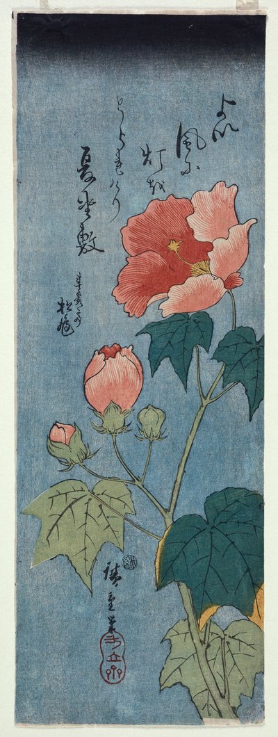 Flowering Poppies by Ando or Utagawa Hiroshige