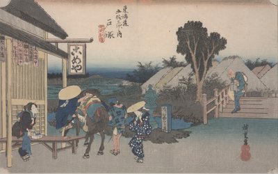 Fork in the Road at Motomachi by Ando or Utagawa Hiroshige