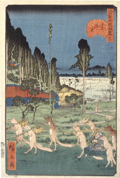 Fox-Fire At Oji (34) by Ando or Utagawa Hiroshige
