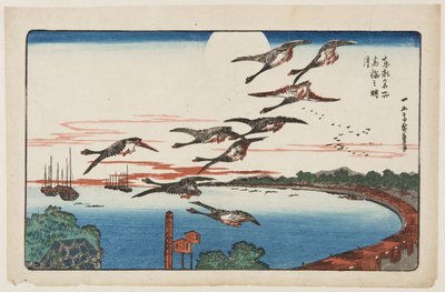 Full Moon over Takanawa by Ando or Utagawa Hiroshige