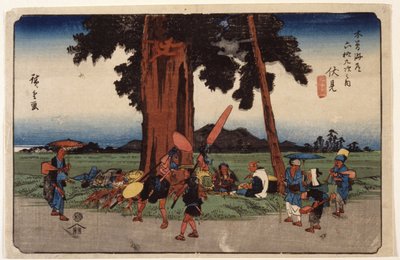 Fushimi, Station # 51 by Ando or Utagawa Hiroshige