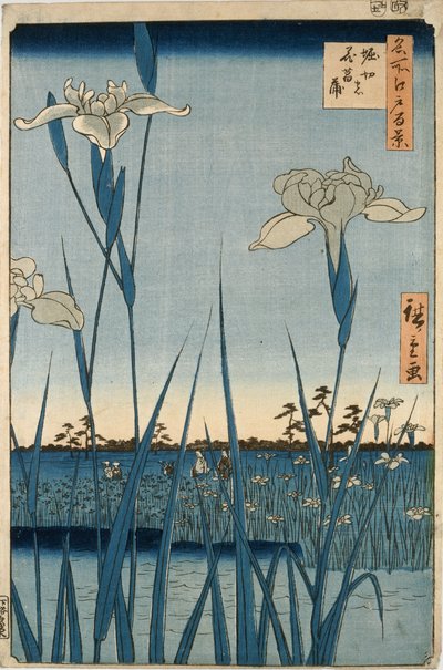 Horikiri Iris Garden by Ando or Utagawa Hiroshige