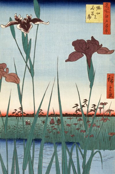 Horikiri Iris Garden by Utagawa Hiroshige by Ando or Utagawa Hiroshige