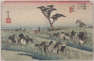 Horse Fair in Early Summer by Ando or Utagawa Hiroshige