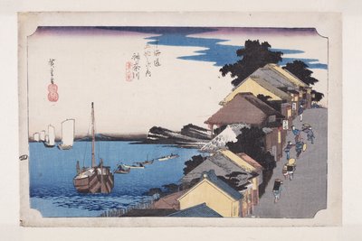 Kanagawa: View of the Embankment by Ando or Utagawa Hiroshige