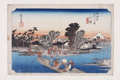 Kawasaki: The Rokugō Ferry by Ando or Utagawa Hiroshige