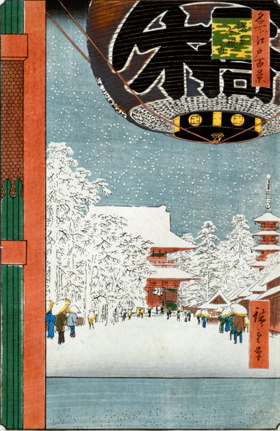 Kinryuzan Temple at Asakusa, from the series "One Hundred Views of Famous Places in Edo" by Ando or Utagawa Hiroshige