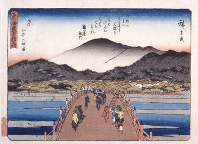Kuyoto-Saujo Bridge by Ando or Utagawa Hiroshige