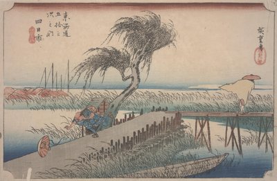 Mie River by Ando or Utagawa Hiroshige