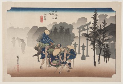 Mishima: Morning Mist by Ando or Utagawa Hiroshige