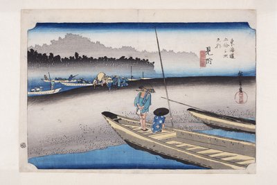 Mitsuke: Tenryu River View by Ando or Utagawa Hiroshige