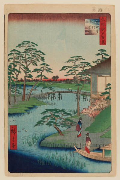 Mokuboji Temple, Uchigawa Inlet, Gozensaihata by Ando or Utagawa Hiroshige