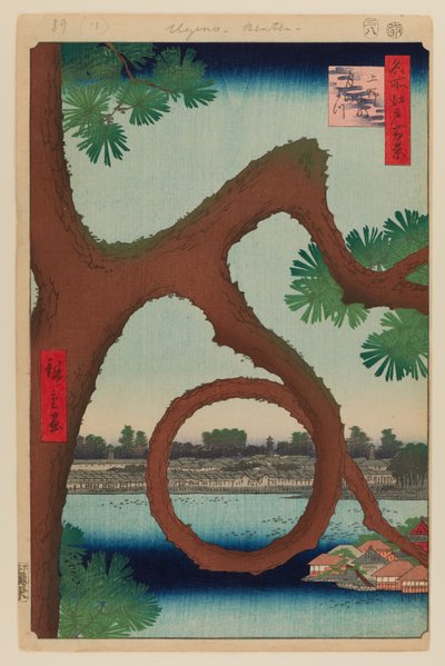 Moon Pine, Ueno by Ando or Utagawa Hiroshige