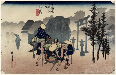 Morning Mist, Mishima by Ando or Utagawa Hiroshige
