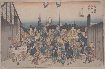 Morning Scene by Ando or Utagawa Hiroshige