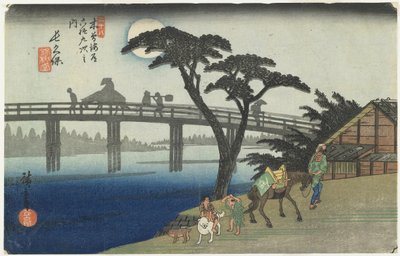 Nagakubo, No.28, from the Series Sixty-nine Stations of the Kisokaido Highway by Ando or Utagawa Hiroshige
