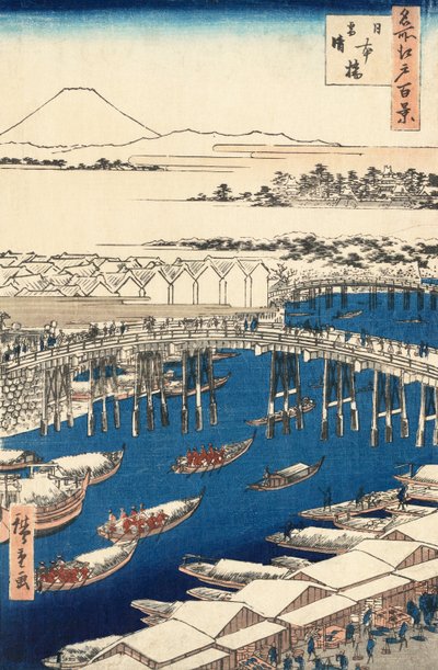 Nihonbashi, Clearing After Snow by Utagawa Hiroshige by Ando or Utagawa Hiroshige