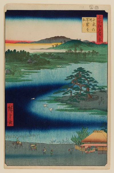 Robe-Hanging Pine, Senzoku Pond by Ando or Utagawa Hiroshige
