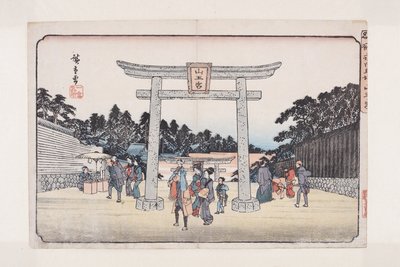Sann? Shrine at the Nagata Riding Grounds by Ando or Utagawa Hiroshige