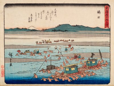 Shimada by Ando or Utagawa Hiroshige