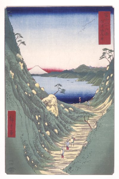 Shiojiri Pass In Shinano Province (Shinano Shiojiritōge) by Ando or Utagawa Hiroshige