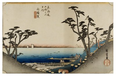 Shirasuka: View of Shiomizaka from the Series The Fifty-three Stations of the Tokaido by Ando or Utagawa Hiroshige