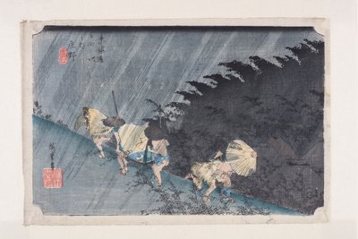 Shōno: Driving Rain by Ando or Utagawa Hiroshige