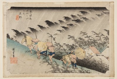 Shōno: Driving Rain by Ando or Utagawa Hiroshige