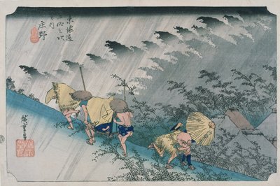 Shono (from the Fifty-Three Stations of the Tokaido Highway) by Ando or Utagawa Hiroshige