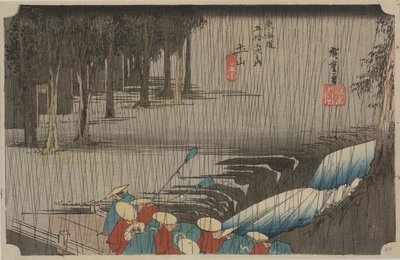 Spring Rain by Ando or Utagawa Hiroshige