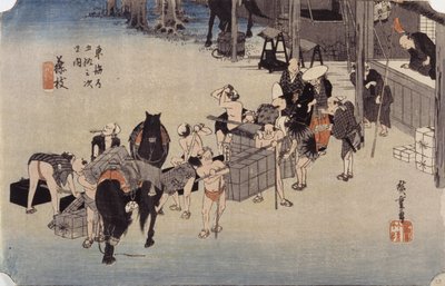 Station 23, Fujieda by Ando or Utagawa Hiroshige