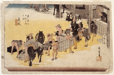 Station 23, Fujieda by Ando or Utagawa Hiroshige