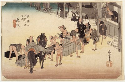 Station 23, Fujieda by Ando or Utagawa Hiroshige