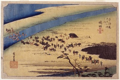 Station 24, Shimada by Ando or Utagawa Hiroshige