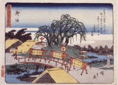 Station 36, Goyu; Kyoka Tokaido Series by Ando or Utagawa Hiroshige