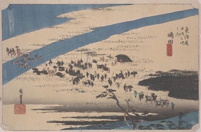 Suruga Bank of the Oi River by Ando or Utagawa Hiroshige