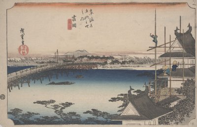 Toyokawa Bridge by Ando or Utagawa Hiroshige