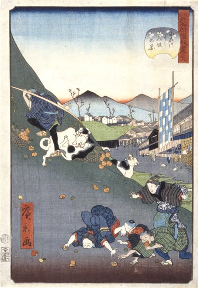 View of Nishitomizaka in Koishikawa by Ando or Utagawa Hiroshige