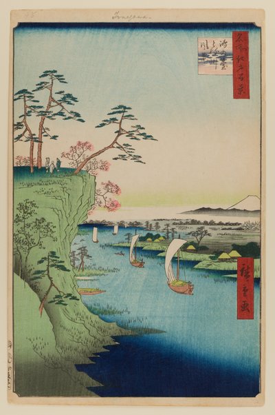 View of Konodai and the Tone River by Ando or Utagawa Hiroshige