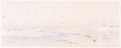Winter Landscape. Provinces Series. by Ando or Utagawa Hiroshige