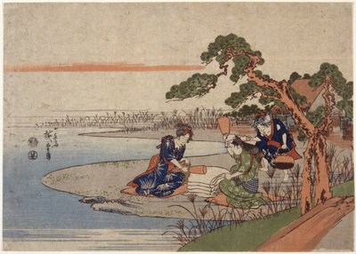 Women Preparing Cloth by Ando or Utagawa Hiroshige