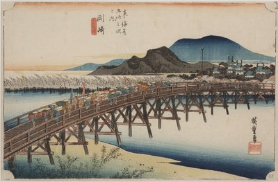 Yahagi Bridge by Ando or Utagawa Hiroshige