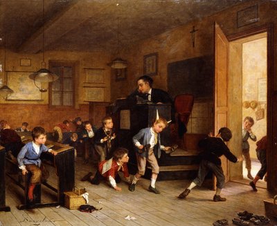 While Teacher Sleeps by André Henri Dargelas
