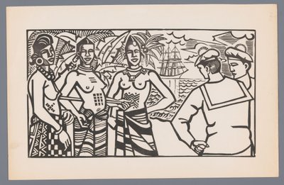 Three African Women and Two Sailors by André Lhote